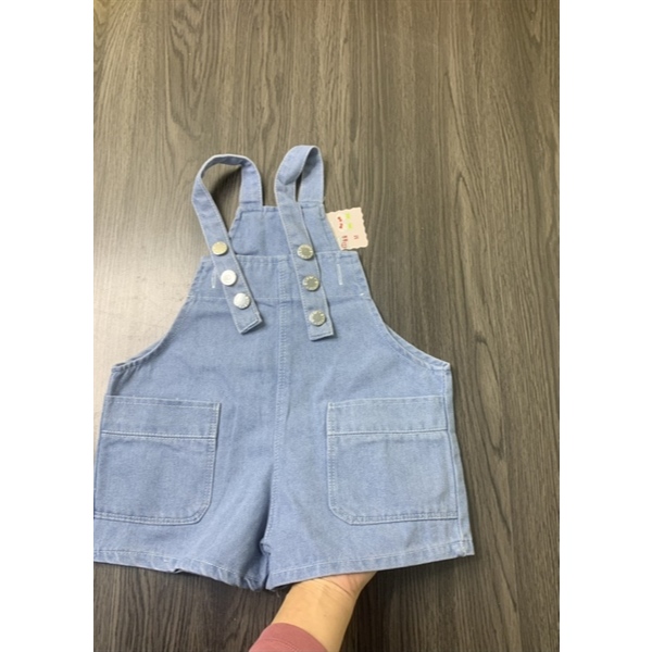 Yếm bò bé gái dáng short – Yếm jean bé gái mềm đẹp