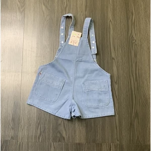 Yếm bò bé gái dáng short – Yếm jean bé gái mềm đẹp