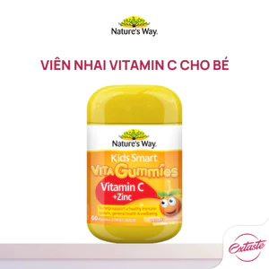 Kẹo dẻo cho bé Nature's Way kids smart Vita Gummies Vitamin C +ZinC hỗ trợ tăng sức đề kháng 60 viên