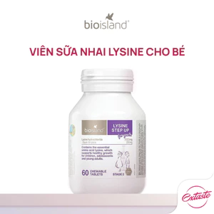 Viên nhai Bioisland Lysine 60 viên cho trẻ từ 6 tuổi giúp phát triển chiều cao và thể chất toàn diện