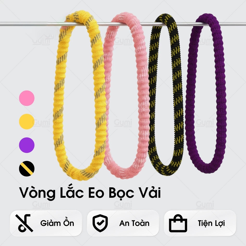 Vòng Lắc Eo Lò Xo 2,5KG Bọc Vải Dệt Kim Mềm – Chất Liệu Thép Cao Cấp, Giảm Mỡ Bụng