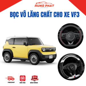 Bọc Vô Lăng Cho Xe VF3 Chất Da Nappa Cao Cấp Mềm Mại Thoáng Khí, Bọc Vô Lăng Xe Limo Green, VF3,VF5,VF8,VF9...
