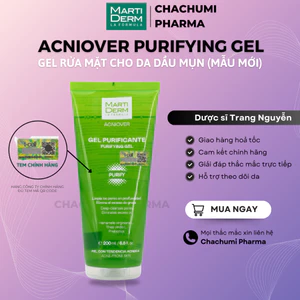 Gel rửa mặt cho da dầu mụn martiderm acniover purifying gel (200ml)