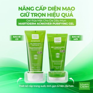 Gel rửa mặt cho da dầu mụn martiderm acniover purifying gel (200ml)