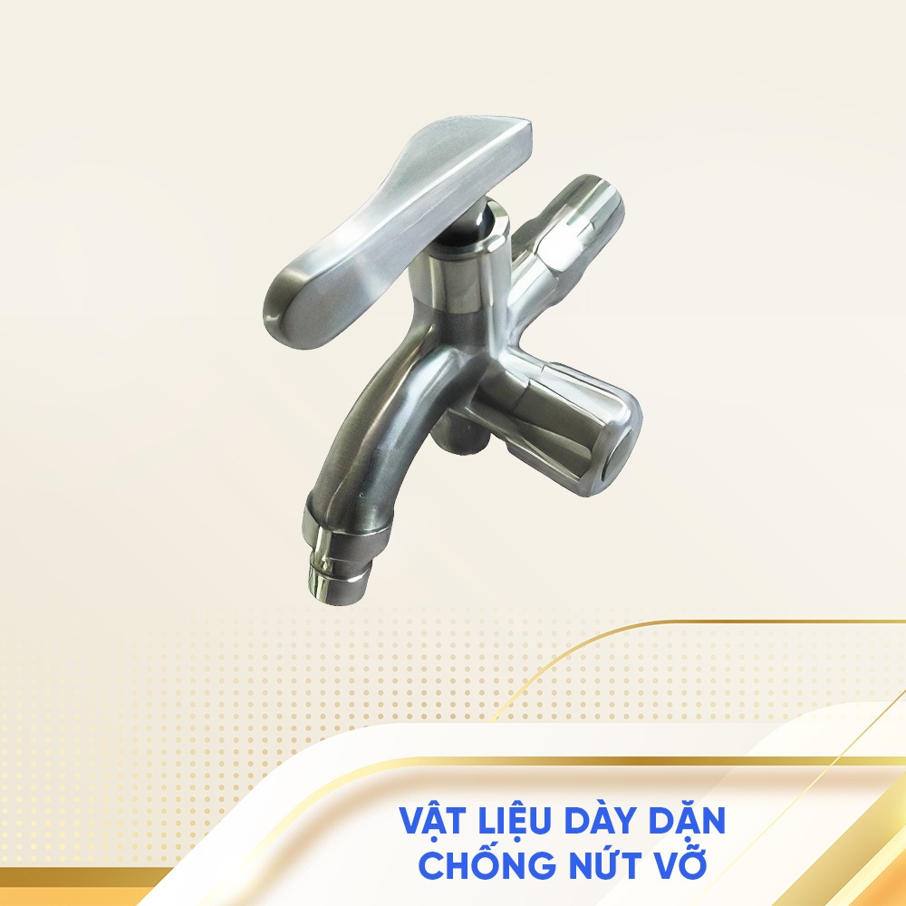 Vòi nước củ sen lạnh, vòi nước lạnh thép không gỉ, vòi chuẩn ren phù hợp với nhiều loại ống,HMDD-015