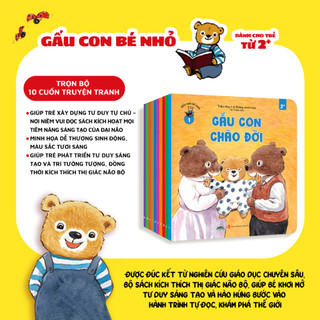 Sách - Combo 10 Cuốn Gấu Con Bé Nhỏ - Dành Cho Bé Từ 2 tuổi