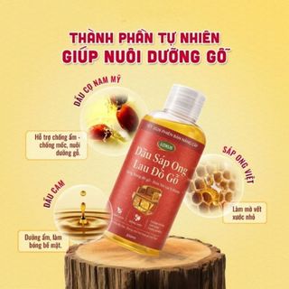 Homee.cok Dầu Sáp Ong Lau Đồ Gỗ 250ml Bóng Sáng Phục Hồi Nội Thất Chống Mối Mọt, Bảo Vệ Độ Bền Gỗ
