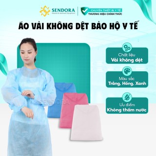 Áo Choàng Bảo Hộ Y Tế Không Dệt combo 10 áo – Áo Dùng 1 Lần áo bảo hộ ý tế dùng cho phun xăm spa ngăn vi khuấn Sendora