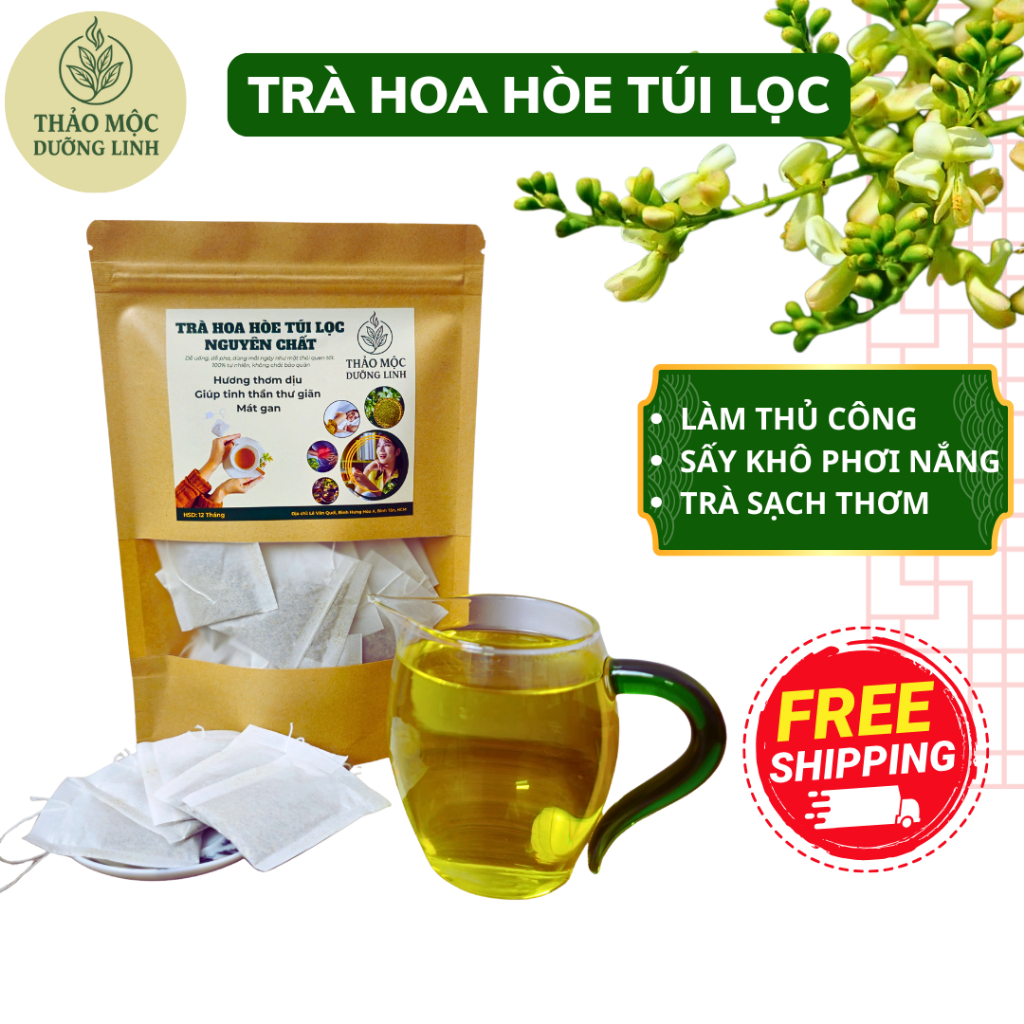 Combo 150 túi Lọc Trà Hoa Hòe Đặc Sản Thơm Vị Ngọt Dễ Uống Tiện Lợi - Deal Hời Uống 5 Tháng