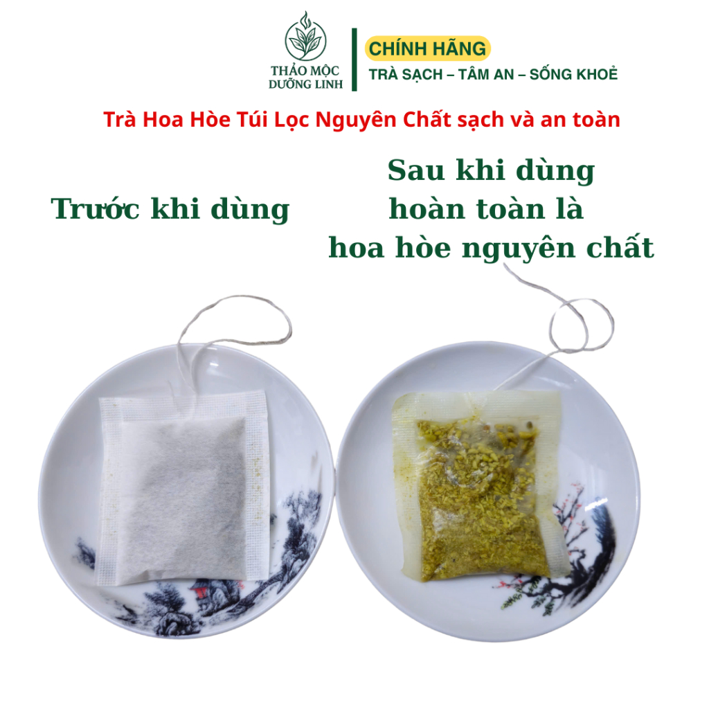 Combo 150 túi Lọc Trà Hoa Hòe Đặc Sản Thơm Vị Ngọt Dễ Uống Tiện Lợi - Deal Hời Uống 5 Tháng