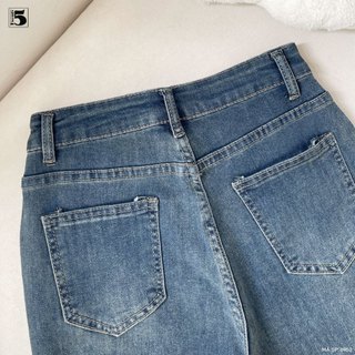 Quần Jean Nữ Twentyfive Ống Suông Rộng Hiện Đại, Cạp Cao Tôn Dáng 6950