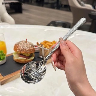Thìa Muỗng Inox YATASMART Ăn Súp Màu Bạc Thiết Kế Tay Cầm Dài Kiểu Dáng Hàn Quốc