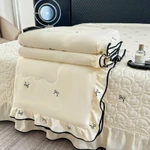 Bộ chăn ga phi lụa chăn hè chần bông , ga chần 4 món dùng 4 mùa thoáng mát , mềm mịn, bền đẹp — ảnh 7