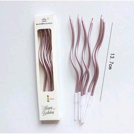 Combo 5 Vỉ Nến Xoắn trang trí bánh sinh nhật, nến sóng dài sinh nhật