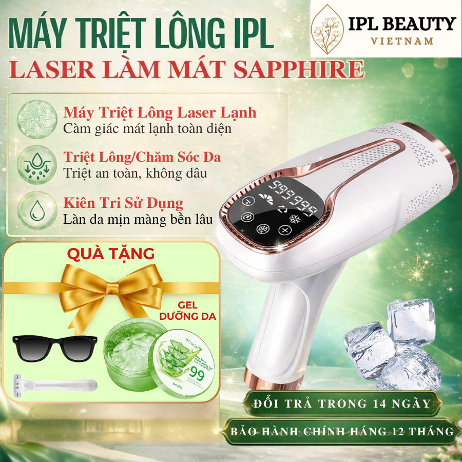Máy Triệt Lông Tại Nhà Vĩnh Viễn IPL BHRL-4 Công Nghệ Triệt Lạnh