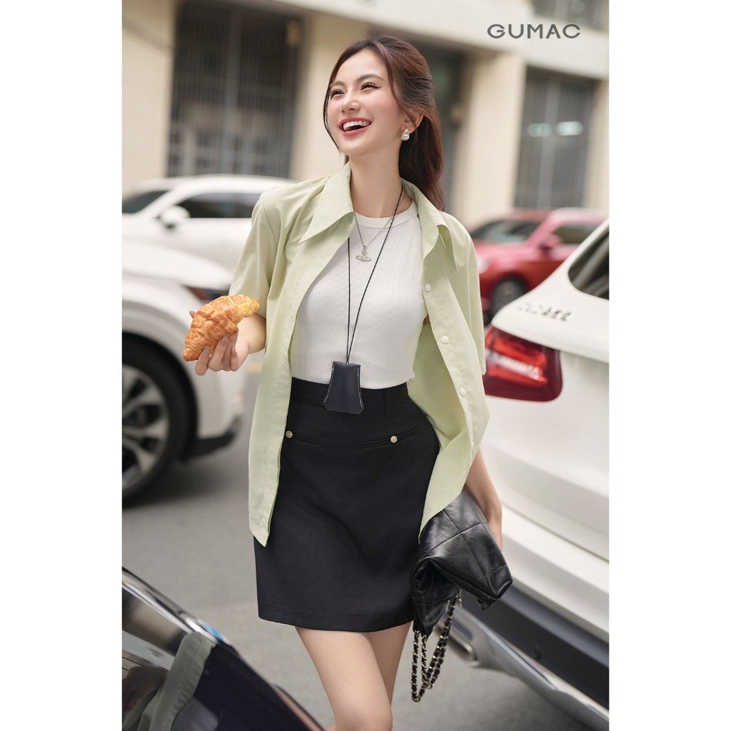 Quần váy nữ GUMAC kiểu lệch lai  VF01047