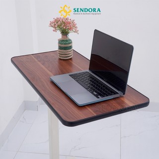 Bàn y tế, bàn làm việc mặt gỗ nâng hạ di động, Bàn ăn tại giường cho bệnh nhân, người già HMDT-1020