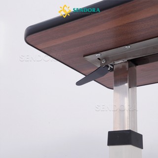 Bàn y tế, bàn làm việc mặt gỗ nâng hạ di động, Bàn ăn tại giường cho bệnh nhân, người già HMDT-1020