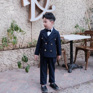 Set Vest Bé Trai ARTHUR NAVY VEST KIMEE Thiết Kế Cao Cấp Cho Bé Dự Đi Tiệc Bộ Vest Suit Trẻ Em Form Dáng Đứng Lịch Lãm