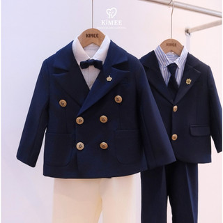Set Vest Bé Trai ARTHUR NAVY VEST KIMEE Thiết Kế Cao Cấp Cho Bé Dự Đi Tiệc Bộ Vest Suit Trẻ Em Form Dáng Đứng Lịch Lãm