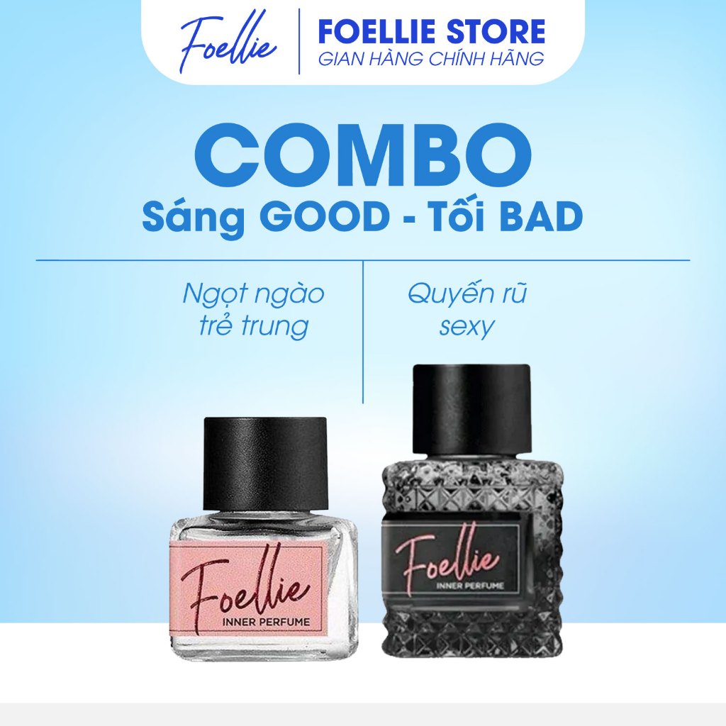 [COMBO 5 & 10ml] Nước hoa vùng kín Foellie hương thơm quyến rũ sang trọng, quyến rũ, lành tính
