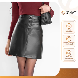 Chân Váy 𝐂𝐂𝐇𝐀𝐓 Dáng Ngắn A Carina Chất Liệu Da Mềm Mại Cao Cấp 25CNA2037AT