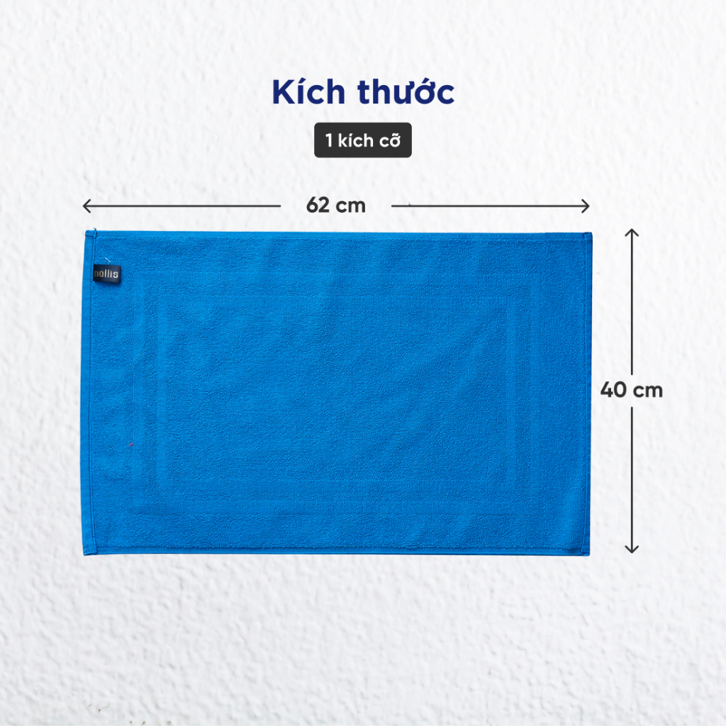 Thảm Tiêu Chuẩn - Thảm lau chân Mollis cao cấp 100% Cotton USA FMV7 chống trơn trượt