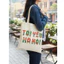 Túi tote Tôi Yêu Hà Nội có khóa kéo - túi vải canvas làm quà tặng đặc trưng Hà Nội dùng đeo vai đi chơi du lịch tota06d