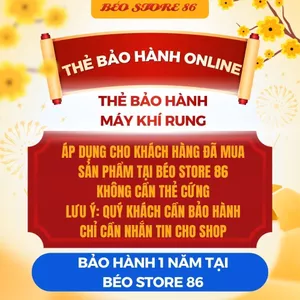 Thẻ bảo hành 1 năm online theo đơn đặt hàng sản phẩm máy khí rung cầm tay mini