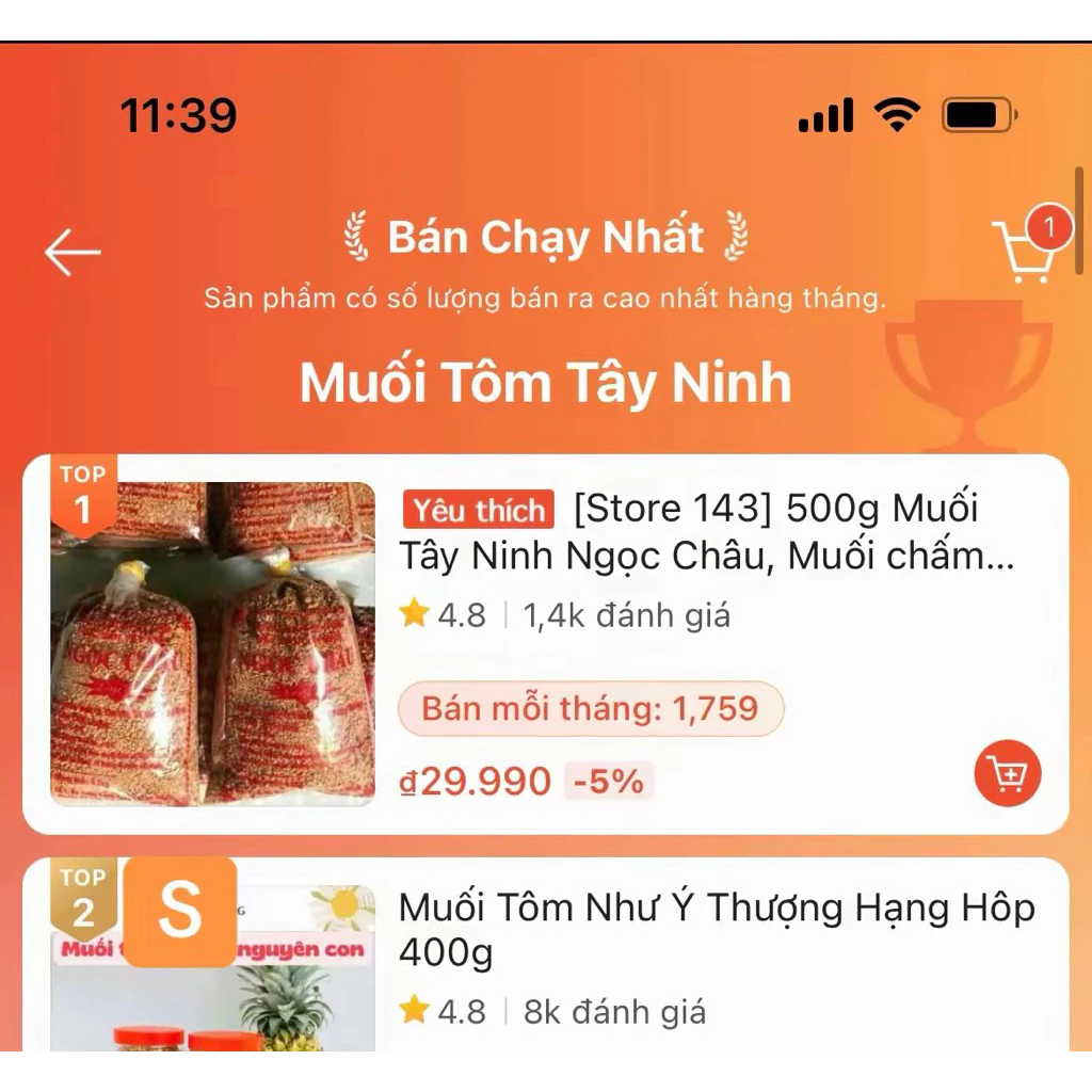 [Store 143] 0,5kg Muối Tây Ninh Ngọc Châu, Muối chấm ăn cùng trái cây hoặc bánh tráng