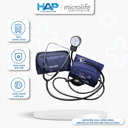 Máy huyết áp cơ Microlife BP AG1-20 - Bộ máy đo huyết áp đồng hồ chính hãng cho gia đình