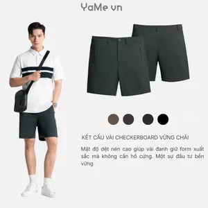 Quần Đùi Kaki Nam DurableTex™ Vải Đanh Chắc, Đáy Mở Rộng Thông Minh The Weekend 022 Dáng Vừa Vặn F3 24600 |YaMe|