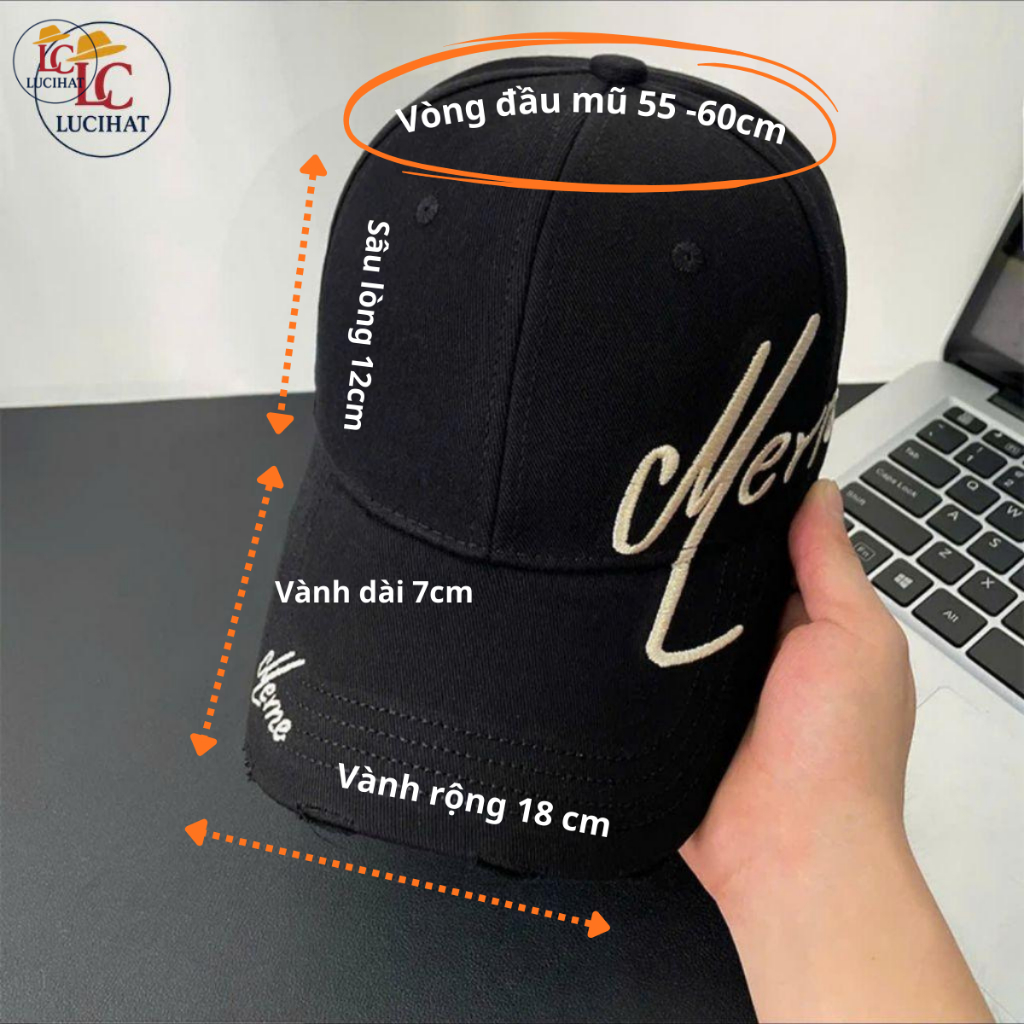 Mũ Lưỡi Trai Nam Nữ Thêu Chữ Cloud, Nón Lưỡi Trai Kaki Dày Dặn Form Cứng Phong Cách Cá Tính Unisex