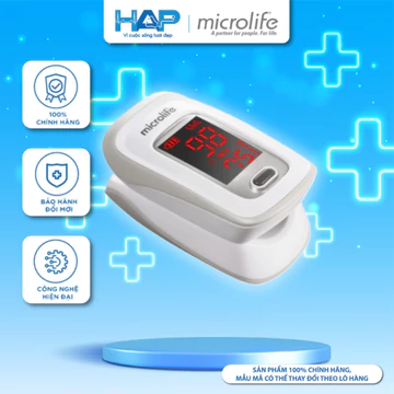 Máy đo nồng độ Oxy trong máu Microlife OXY 200 - Máy đo SpO2 kẹp ngón chính hãng gia đình