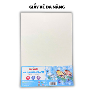Giấy Vẽ Đa Năng 250gsm Xấp 10 Tờ Size A5 A4 A3 - Colormate