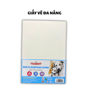 Giấy vẽ đa năng size A5, A4, A3 định lượng 250gsm xấp 10 tờ - TẠP HÓA KR