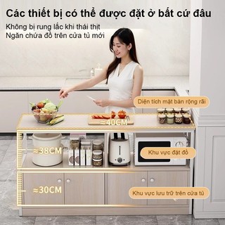 BMZAR Kệ Nhà Bếp Đa Năng Ván gỗ dày Kệ để lò vi sóng Cửa tủ chống bụi Tủ bếp cao cấp