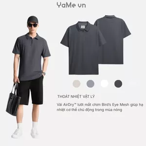 Áo Polo Nam Bề Mặt Lưới Li Ti Hạ Nhiệt Nhanh AirDry™ Mặc Thoáng Mát The Weekend 032 Dáng Vừa Vặn F3 24566 |YaMe|