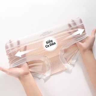 Quần Lót Nữ Su Tàng Hình Chấm Bi Viền Ren Lượn Sóng, Quần Chip Mềm Êm Thoáng Khí King Shop L-1398
