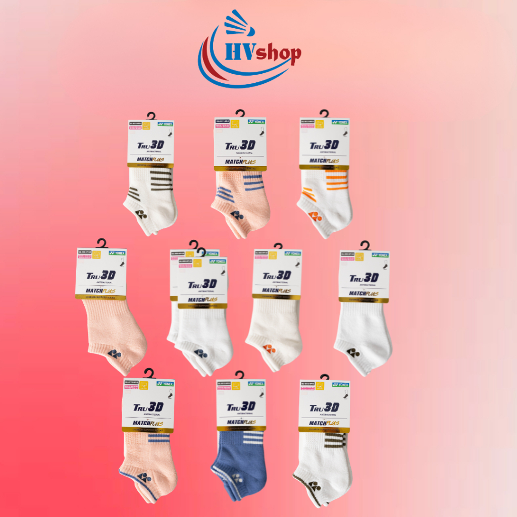 Tất cầu lông Yonex chính hãng SSL-MP9, cổ ngắn 5.5cm, chất liệu dày dặn, màu sắc thanh lịch - HVShop