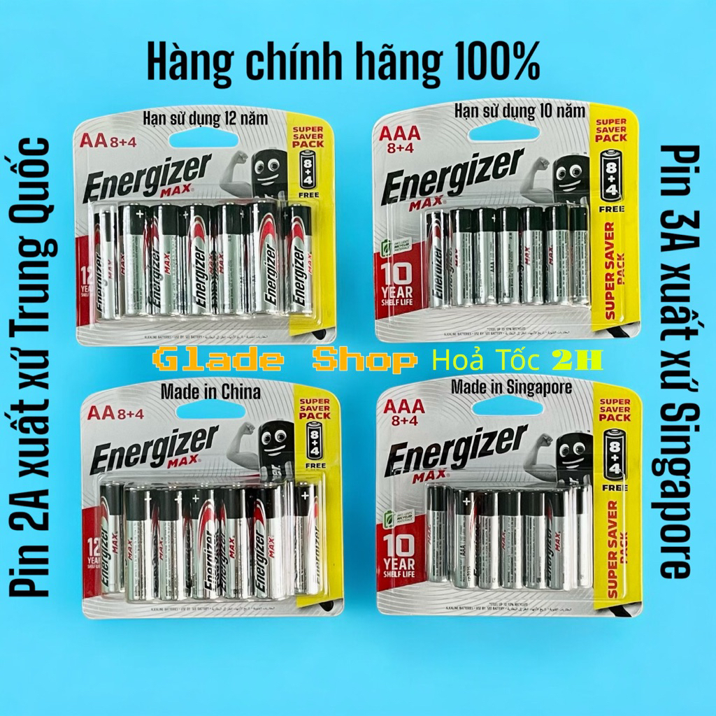 Pin aa energizer - Giá Tốt, Miễn Phí Vận Chuyển, Đủ Loại | Shopee Việt Nam