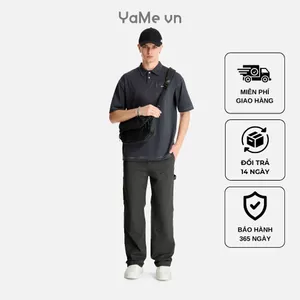 Áo Polo Nam Vải Cotton Co Giãn Thoải Mái FlexFit™ Điểm Nhấn Đường Chỉ Nổi The No Style 027 Dáng Rộng Rãi F4 23446 |YaMe|