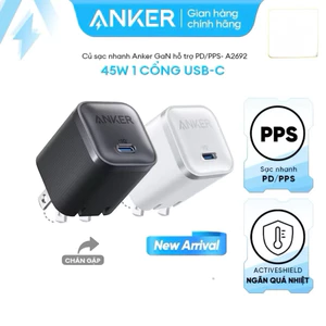Củ sạc nhanh Anker A2692 45W GaN bản Quốc Tế