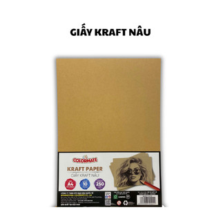 Giấy Kraft Nâu, Kraft Đen Size A4 định lượng 250gsm - COLORMATE