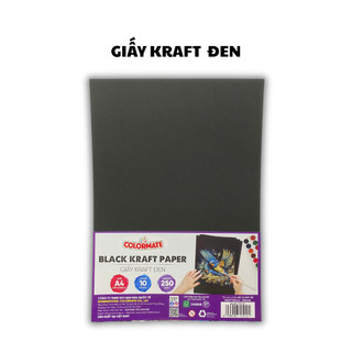 Giấy Kraft Nâu, Kraft Đen Size A4 định lượng 250gsm - COLORMATE