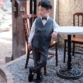 Bộ Vest Bé Trai OLIVER GREY VEST KIMEE Thiết Kế Cao Cấp Cho Bé Dự Đi Tiệc Set Vest Suit Trẻ Em Form Dáng Đứng Lịch Lãm