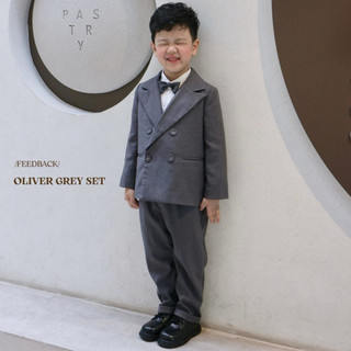 Bộ Vest Bé Trai OLIVER GREY VEST KIMEE Thiết Kế Cao Cấp Cho Bé Dự Đi Tiệc Set Vest Suit Trẻ Em Form Dáng Đứng Lịch Lãm