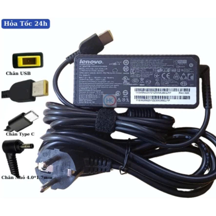 Sạc Laptop LENOVO 65W 100W - Sạc Lenovo Type C ,Chân USB ,Chân Nhỏ ,Chân type C BH 24 Tháng LỖI ĐỔI MỚI