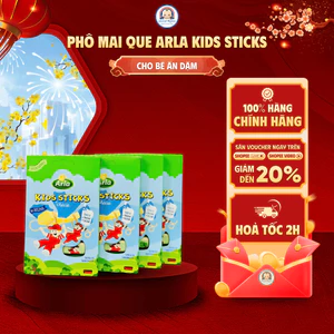 Phô Mai Que Arla Kids Sticks Vị Thơm Ngon Hộp 6 Gói Cung Cấp Protein, Canxi Cho Bé