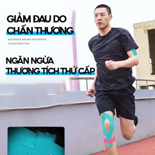 Băng keo dán cơ thể thao chạy bộ 5cm*5m ổn đinh cơ khớp hỗ trợ hồi phục tăng hiệu suất vận động giảm đau sưng tấy